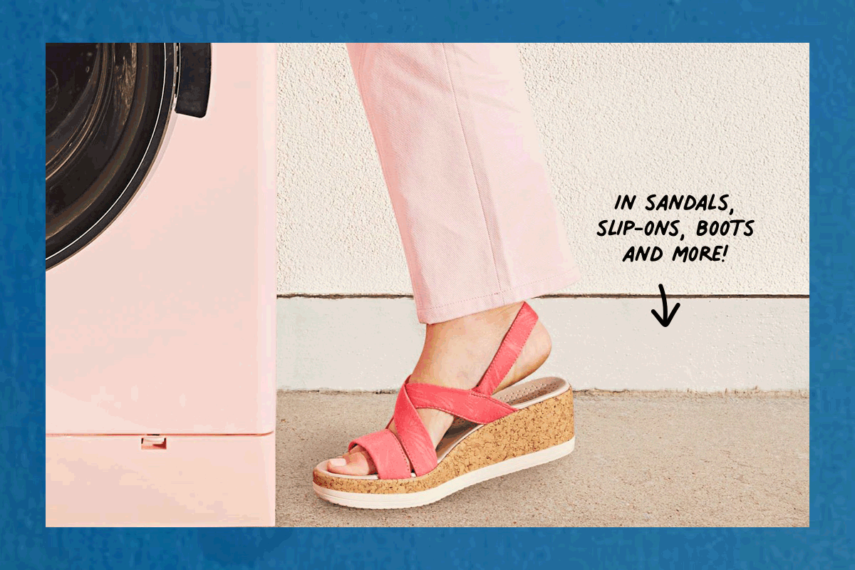wide width shoes in sandals, slip ons, boots and more!