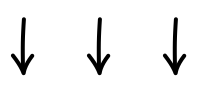 arrows pointing down