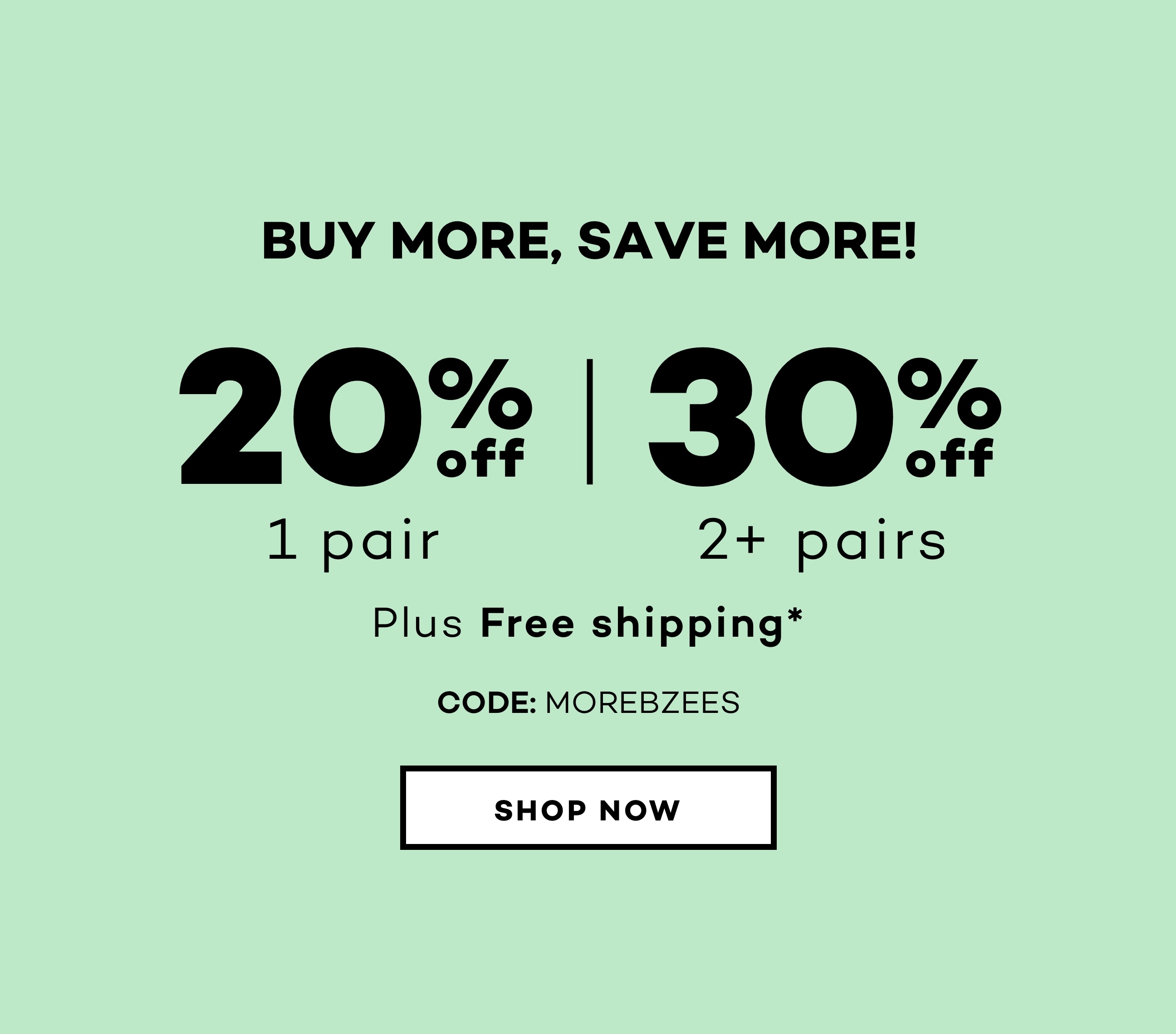 Promo code new arrivals for bzees shoes