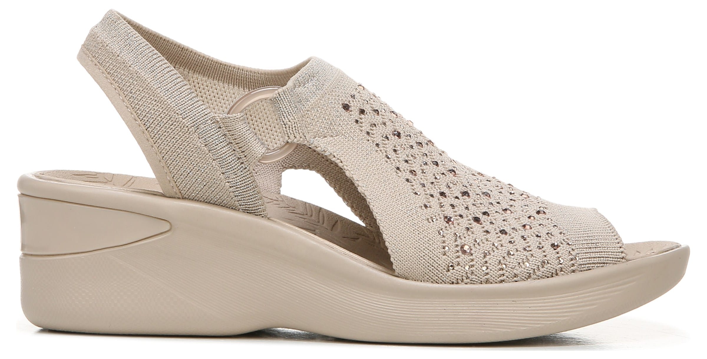 Bzees for LifeStride Star Bright Slingback Wedge Sandal Washable Womens Sandals