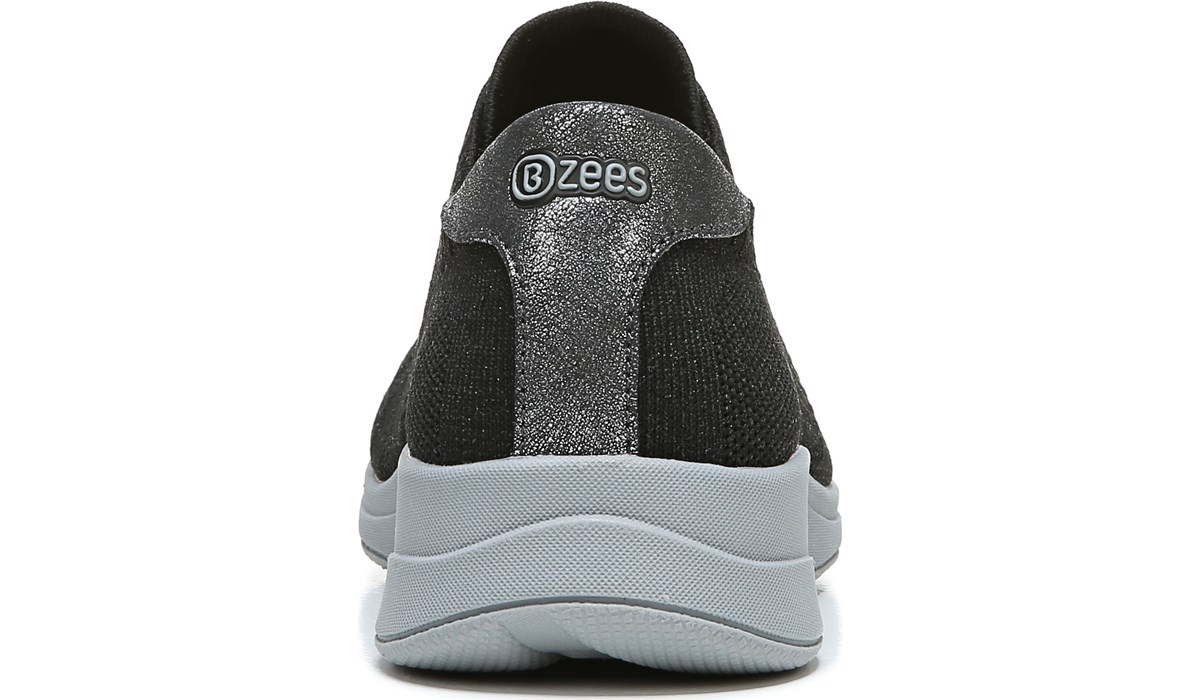 bzees golden fur trim washable slip on sneakers