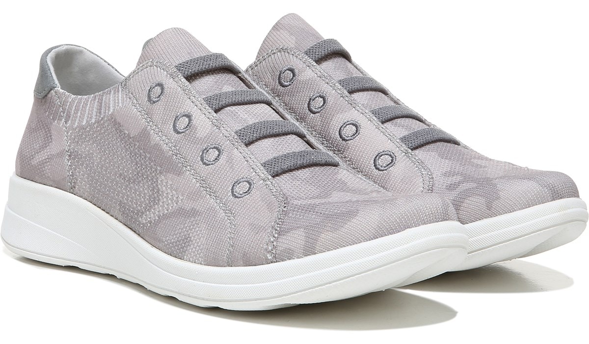 bzees golden fur trim washable slip on sneakers